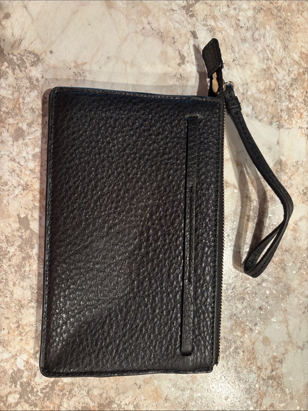 kate spade black pebbled leather wristlet with bow and tassel - Picture 7 of 8